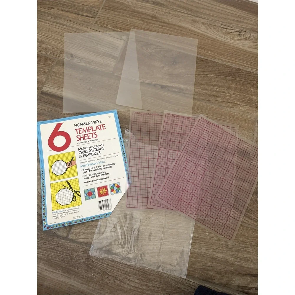 Non-Slip Vinyl Template Sheets 5 count 8 1/2